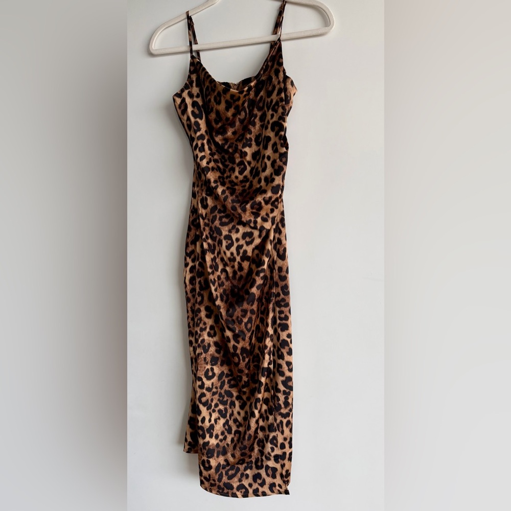 Cheetah Print Midi Dress